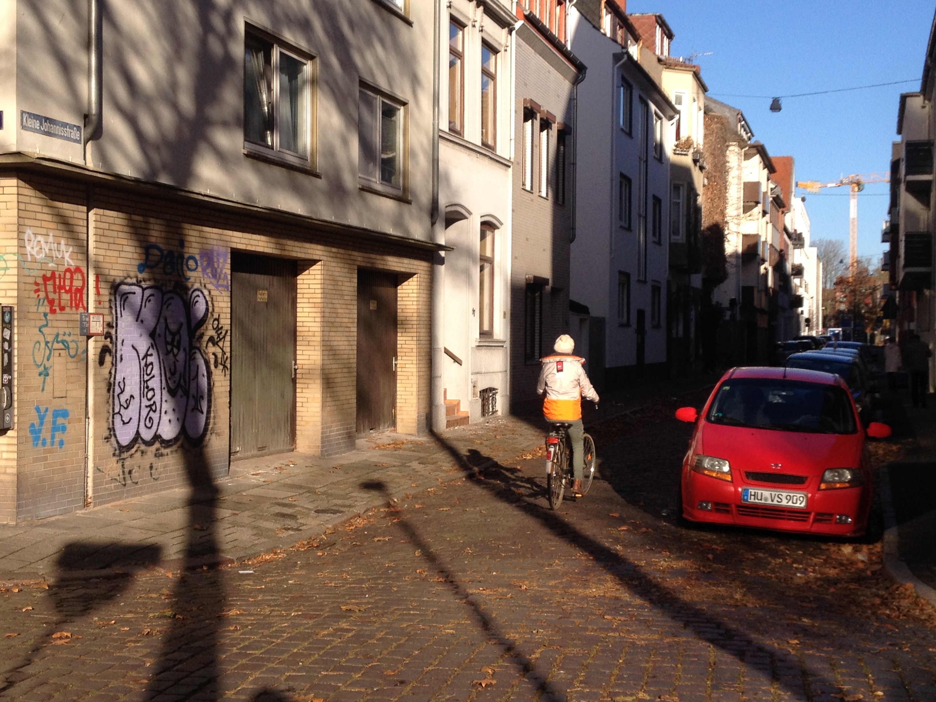 Kleine Johannisstrasse: One of the more uncomfortable streets for cycling
